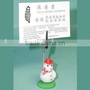 Flocking Snowman Name Card Holder thumbnail-1