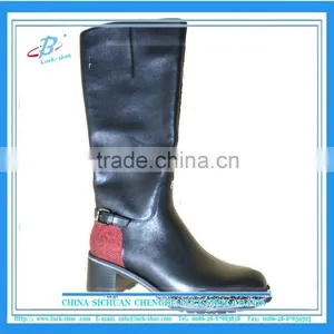 Cheap Price Women Boots Block Heel Long Boots Top Quality Lady Boots thumbnail-1