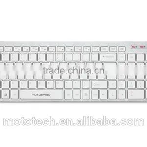 K138 Latest White Mini Wired Slim Ergonomic Keyboard With Multi-media Key thumbnail-1