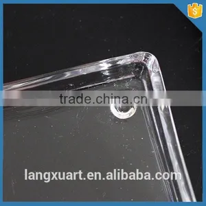 LXHY-P017 Cheap Clear Square Shape Heat Resistant Glass Plate thumbnail-3
