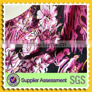 Printed ITY Fabric With Golden Metallic thumbnail-1