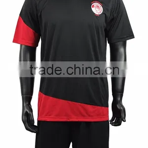 Dry Fit Material Football Uniform Red and Black Color thumbnail-2