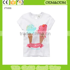 2015 New Kids T-shirt Ice Cream T-shirt Kids Ice Cream T-shirt Child T-shirt 100% Cotton T-shirt Girl T-shirt thumbnail-1