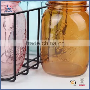 Cheap Price Decorative Mason Jars Custom Made Embossed Mason Jar thumbnail-5