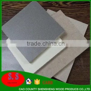 Competitive Price Flakeboard Home Furniture Melamined Particle Board for Rice Straw Board thumbnail-1
