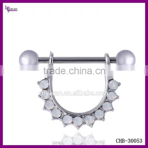 Opal Body Jewelry Surgical Steel Sexy Nipple Piercing thumbnail-1