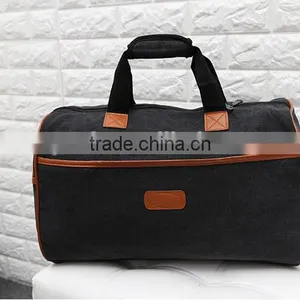 Customize Fashion Men's Vintage Canvas Duffle Shoulder Bags Handbag Travel Gym Sports Bags thumbnail-4