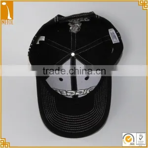 Cheap High Quality Unisex Black Embroidered 6 Panel Custom Baseball Cap thumbnail-5