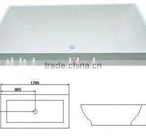 Deluxe Hydro Massage Useful Well no Pipelin Massage Bathtub thumbnail-2