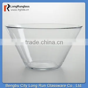 LongRun Hand Made Flared Glass Salad Bowl Functional Glassware With High Quality thumbnail-1