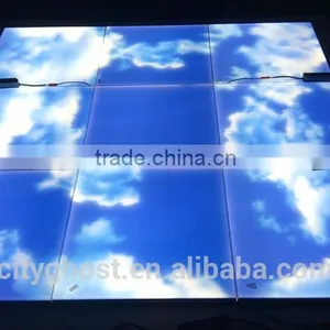 New Design SMD3528 Surface Mount 48W 0~10V/1~10V Dimming 595X595MM Frameless LED Ceiling Sky Panel thumbnail-1