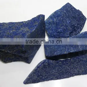 Natural Afghan Lapis Lazuli Rough Gemstone With Rare Golden Matrix Opaque Blue Color Good Quality thumbnail-1