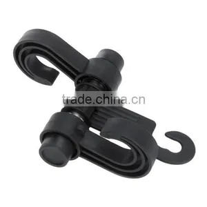 2 in 1 Hook Car Seat Headrest Hanger Holder Bags Organizer Black thumbnail-2