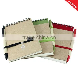 Hot Selling Eco Recycled Paper Spiral Notepad With Pen thumbnail-1