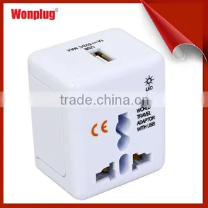 Smart Appearance Mini Universal 1 Usb Travel Adapter With LED Light thumbnail-1