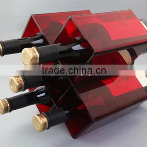 Custom Clear Acrylic Wine Bottle Display Rack thumbnail-5