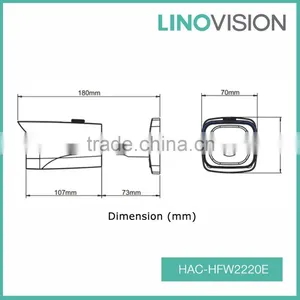 Water-proof 2.4MP DWDR 40m Smart IR LED 1080P Bullet HDCVI Camera thumbnail-2
