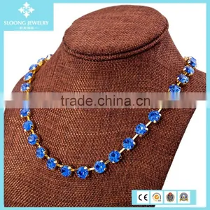 2015 Multicolor Crystal Chain Necklace Designs thumbnail-2