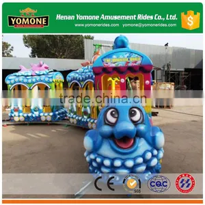 Theme Park Equipment Ocean Track Train, 14 Seats Funfair Track Train Rides for Sale thumbnail-1