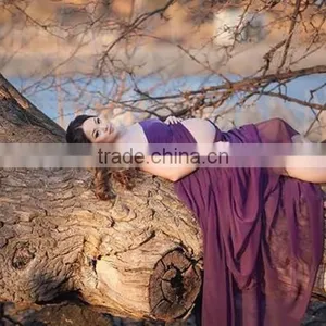 Fancy Photography Maternity Dress Pregnant Clothes Maxi Chiffon Dress thumbnail-3