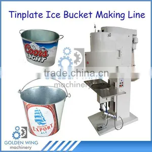 Semi-automatic Pneumatic Tin Can Sealing Machine Equipment For Tinplate Promotion Bucket Making Line thumbnail-1