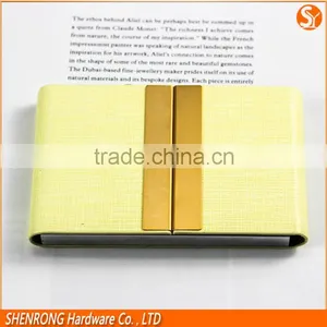 Foldable Two Sides PU Leather Business Name Card Holder 4" Vertical for Credit Card and Name Card thumbnail-2