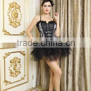 Cheap Sexy Lace Corset With Skirt,sexy Lace Top Corset, Women Sexy Corset, thumbnail-4