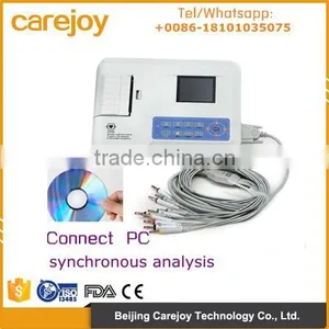 New Portable 12 Lead 3 Channel ECG Machine With Software Connect PC Electrocardiograph EKG Machine With CE ISO Certification thumbnail-1
