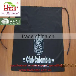 Black Waist / Bar Half Apron With Pocket /waist Apron With Big Logo thumbnail-1