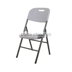 White Plastic Folding Chair thumbnail-1