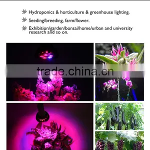 Led Grow Lights, 15W Plant Lights E27 Growing Bulbs 3 Wavelengths Tailored Led Grow Lamps For Garden Greenhouse, Hydroponic and thumbnail-6