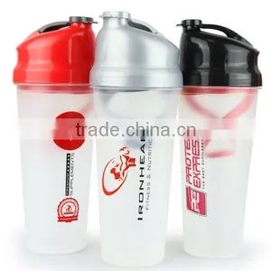 BPA Free 700ML Plastic Protein Shaker Bottle With Metal Ball,mixing Shaker Bottle thumbnail-2