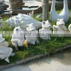 Hand Carved Granite Frog Statue thumbnail-1