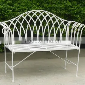 Powerlon Garden Ornate Wrought Iron Bench thumbnail-1