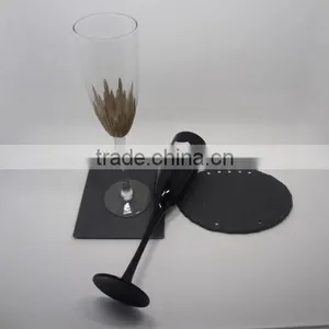 10X10CM Hand Cut Polished Small Black Polished Granite Coaster thumbnail-5