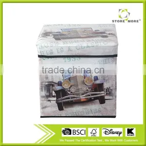 Colorful Folding Storage Ottoman thumbnail-1