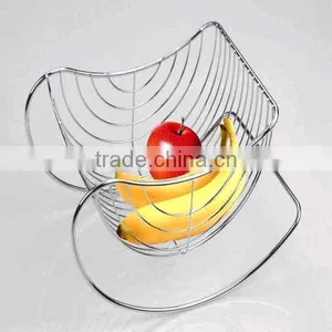 Wholesale Steel Wire Vegetable Basket,Fruit Holder With Plastic Tray thumbnail-6