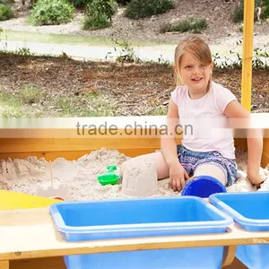 Childrens Sand Pit Outdoor Toy Play Set Water Roof Sun Cover Garden Box thumbnail-6
