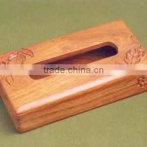 Wooden Tissue Paper Box, Wooden Carved Tissue Box, Rectangular Wooden Tissue Box,refillable Tissue Box,antique Wooden Tissue Box thumbnail-1
