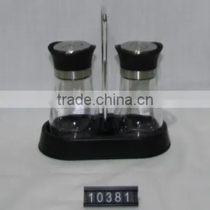 Clear Salt and Pepper Shakers Sets With Stand thumbnail-2