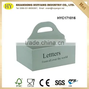 Wholesale Letter Storage Holder Small Wooden Boxes With Handle thumbnail-1