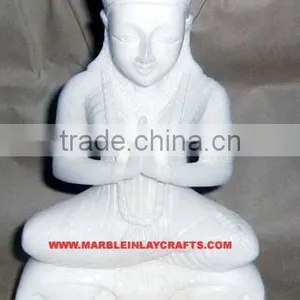 White Marble Beautiful Buddha Statue thumbnail-1