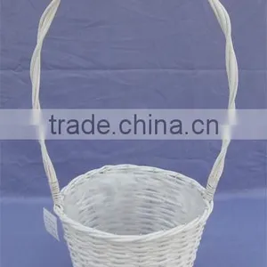 Cheap White Willow Gift Stair Basket With Fancy Hand thumbnail-1