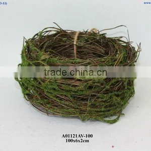 Rattan Coil With Moss Decor thumbnail-1