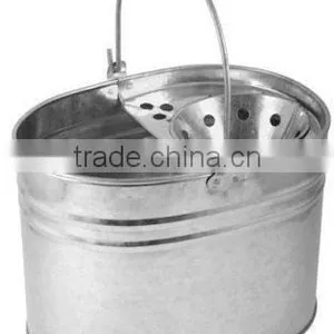Good Quality Wringer Galvanized Handle Metal Mop Bucket thumbnail-1