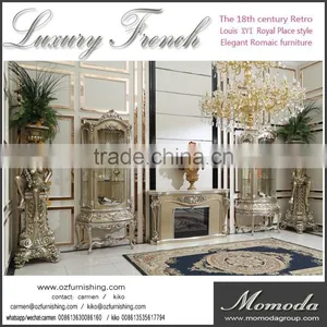C-T2-1A Expensive Crystal Italy Neoclassical Dining Set Golden Dining Table Set Noble Leather Design Dining Room Furniture thumbnail-4