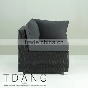 Kessler Wicker Sofa Corner With Cushion - Modulo Wicker Lounge Chair thumbnail-2