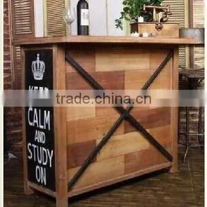 New Solid Wood Vintage Cafe Western Restaurant Table and Chairs Combination Display Rack thumbnail-2