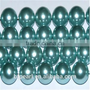 16" 8mm Grayed Jade Color Round Loose Shell Pearl Beads Strand Jewelry thumbnail-1