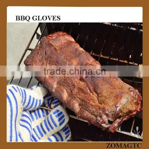 China Five Finger Heat Resistant Nomex Grill Gloves Silicone BBQ Gloves thumbnail-5
